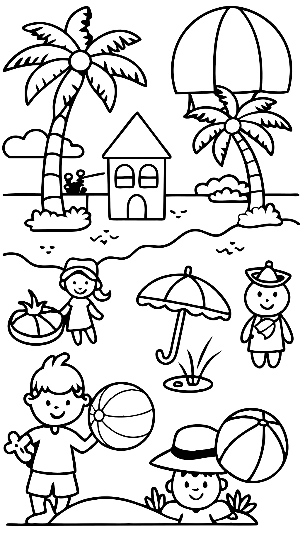 summer fun coloring pages